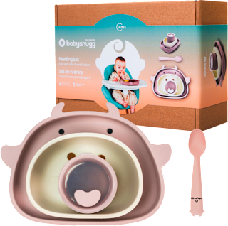 Set veselă pentru copii roz babysnugg