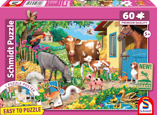 Puzzle Bauernhof Tiere (60 Teile) Schmidt Spiele