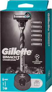 MACH3 CHARCOAL muški brijač: drška+ 6 dopuna + postolje Gillette