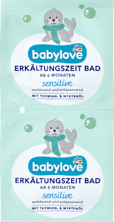 Baby Badezusatz Erkältungszeit Bad sensitive babylove