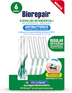 Interdentalne četkice s drškom antibakterijske, ISO 0 – 0,82 mm Biorepair