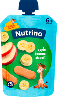 Voćna kašica – jabuka, banana i keks, 6+ mjeseci Nutrino