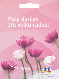 Darčeková karta v hodnote 20 € dm