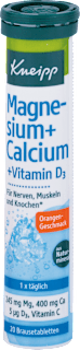 Šumivé tablety Magnézium, Calcium + Vitamín D3 Kneipp