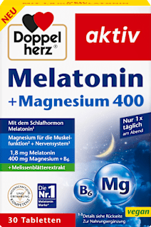 Melatonin + Magnesium 400, Tabletten 30 St Doppelherz