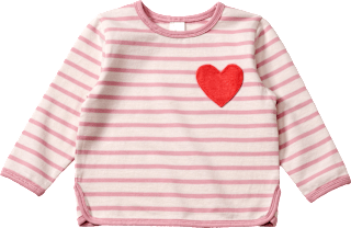 Sweatshirt mit Herz-Tasche, rosa, Gr. 98 ALANA