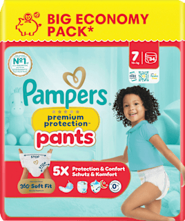 Baby Pants Gr. 7 XL (15+ kg) Big Pack Pampers premium protection