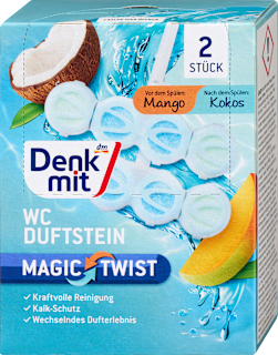 WC blok Magic Twist mango & kokos 2x48 g Denkmit