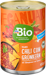 Chili vegan con fagioli rossi e farro verde dmBio