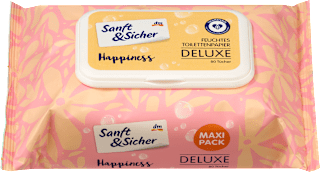 Feuchtes Toilettenpapier Deluxe Maxi Pack sortiert Sanft&Sicher
