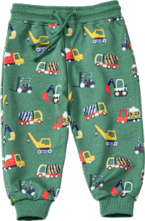 Jogginghose mit Baustellen-Muster, grün, Gr. 92 ALANA