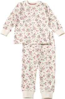 Schlafanzug mit Blumen-Muster, weiß, Gr. 110/116 ALANA