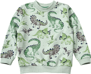 Sweatshirt mit Dino-Muster, grün, Gr. 116 ALANA