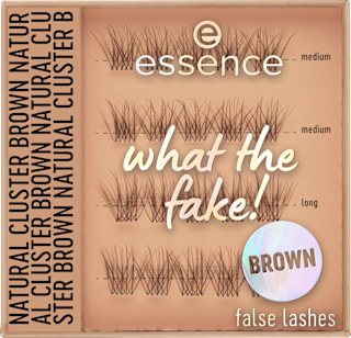 Künstliche Wimpern Set What The Fake! 05 Natural Cluster Brown essence