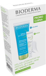 Pjenasti gel za čišćenje kože Sébium i gel krema za lice Sébium Kerato+ BIODERMA