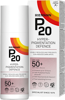 Cremă de față cu protecție solară SPF 50+ Hyperpigmentation Defence RIEMANN P20