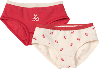 Slips mit Kirschen-Muster, rot + weiß, Gr. 86/92 ALANA