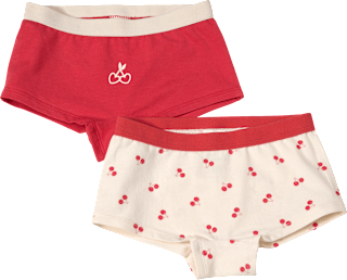 Pantys mit Kirschen-Muster, rot + weiß, Gr. 110/116 ALANA