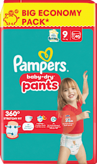 Baby Pants Gr. 9 XL (19+ kg) Big Pack  Pampers baby-dry