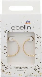 Okrogli uhani, pozlačeni ebelin