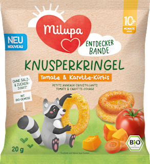 Babysnack Knusperkringel Tomate & Karotte-Kürbis ab 10+ Monaten Milupa