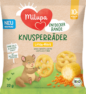 Babysnack Knusperräder Linse-Mais ab 10+ Monaten Milupa