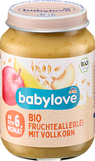 Frucht & Getreide Früchteallerelei mit Vollkorn ab dem 6. Monat babylove