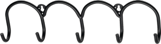 Garderobenhaken aus Metall, schwarz (30x7x4 cm) dm home