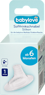 Softtrinkschnabel für Weithals Silikon, ab 6. Monat babylove