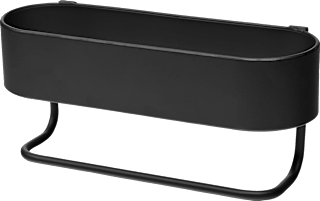 Wandregal aus Metall, schwarz (28,5x9,5x12 cm) Dekorieren & Einrichten