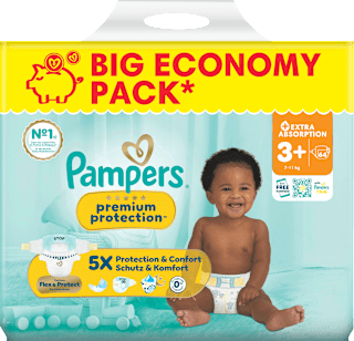 Windeln Gr. 3+ (7-11 kg) Big Pack Pampers premium protection