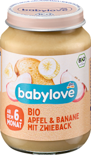 Frucht & Getreide Apfel mit Zwieback, ab dem 6.Monat babylove