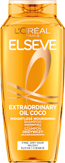 Magiczna Moc Olejków Lekki Szampon Odżywczy z olejkiem kokosowym do włosów normalnych lub suchych  L'ORÉAL PARiS ELSEVE