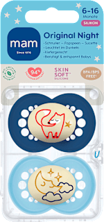 Schnuller Original Night blau 6-16 Monate mam