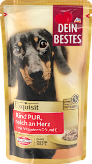 Cibo umido per cani Exquisit con manzo DEIN BESTES