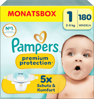 Windeln Premium Protection Gr. 1 Newborn (2-5 kg) Monatsbox Pampers