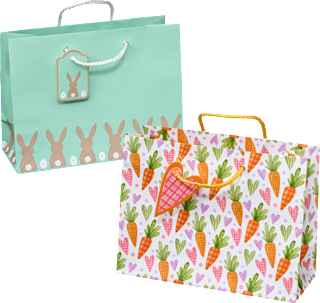Geschenktasche Hasen/Möhren, midi, quer Profissimo