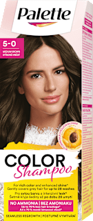 barvicí šampon na vlasy 5-0 Středně hnědý Palette COLOR Shampoo