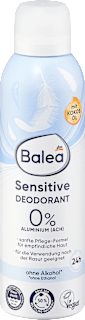 Deodorante spray Sensitive 0% sali di alluminio Balea