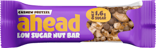 Nussriegel, Cashew Pretzel Low Sugar Nut Bar ahead