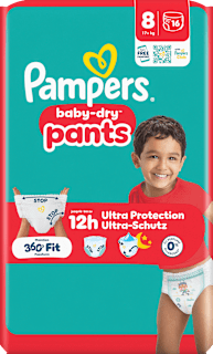 Baby Pants baby-dry Gr. 8 XL (17+ kg) Pampers baby-dry
