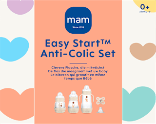 Babyflaschen Easy Start Anti-Colic Set, beige 11tlg, von Geburt an mam