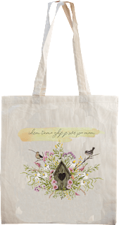 Pamučna vrećica – ptice, kućica i cvijeće PONTES SALUTIS