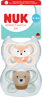 Schnuller Perfect Match Air Silikon, creme/mint, 0-6 Monate NUK