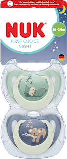 Schnuller First Choice Night Silikon, grün/blau, 18-36 Monate NUK