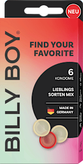 Kondome Find your Favorite, Breite 56 & 52mm BILLY BOY