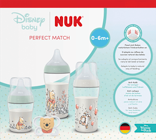 Geschenkset Babyflaschen & Schnuller Perfect Match Disney Winnie the Pooh 4tlg. NUK