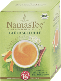 Bio Koreninovo-bylinný čaj NamasTee Pocit šťastia Teekanne