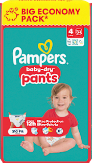 Baby Pants Gr. 4 (9-15 kg) Big Pack Pampers baby-dry