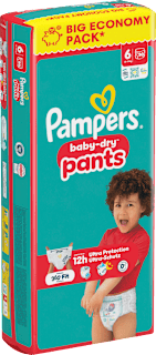 Baby Pants baby-dry Gr. 6 XL (13-19 kg) Big Pack Pampers